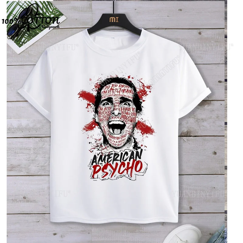 New Arrival  Classic Film  American Mental Patients Printed T-shirt Top Men Cotton Short-sleev O-neck Streetwear