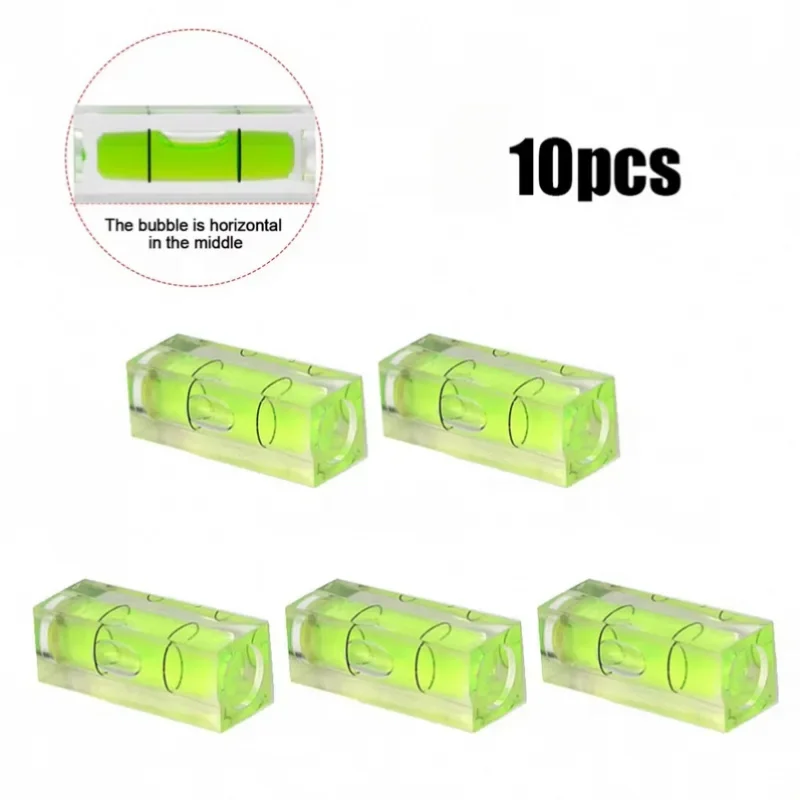 10-Piece Mini Spirit Level Set Square Bubble Level Protractor Cylinder Horizontal Bead Measuring Tools