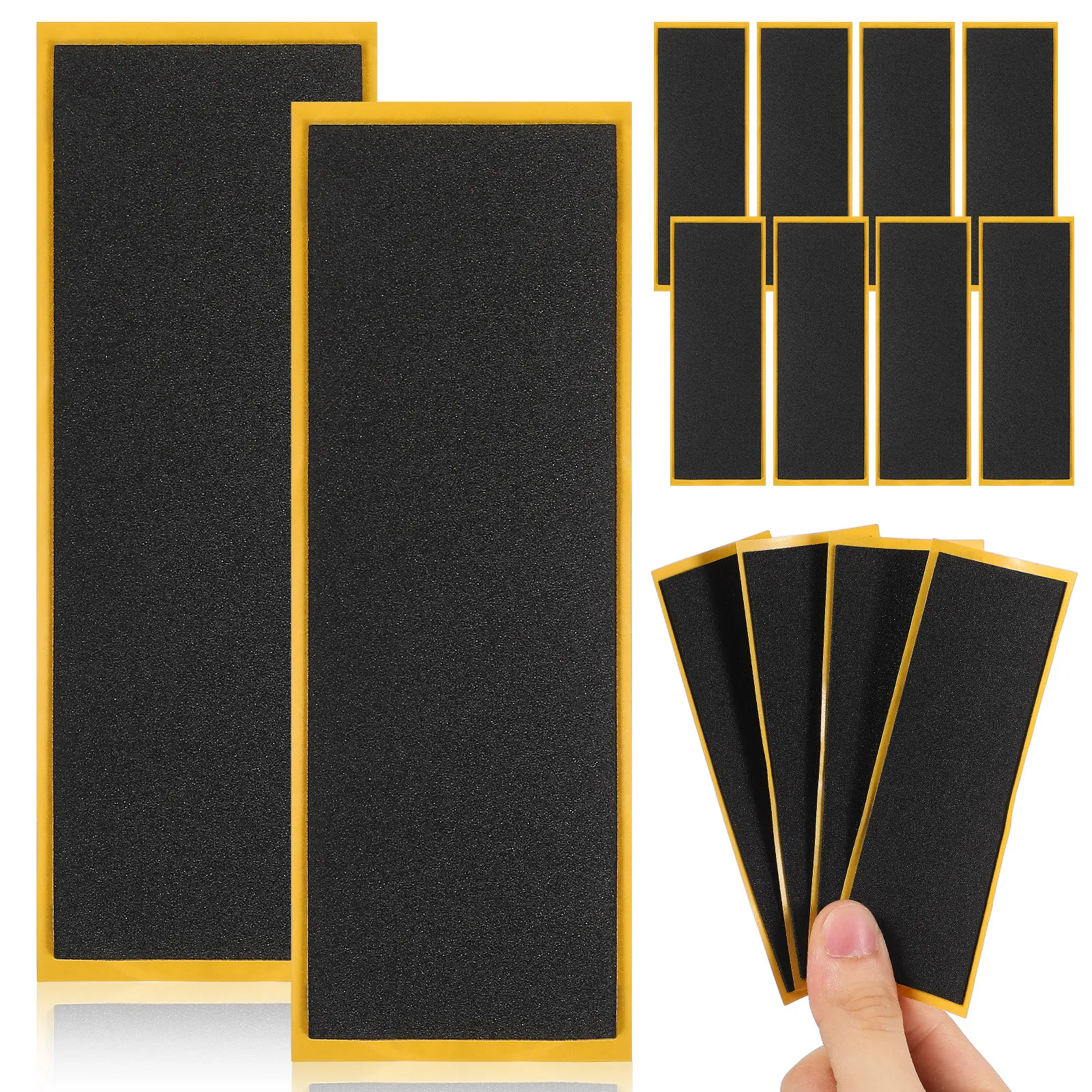 12 szt. Mini Taśma Antypoślizgowa do Deskorolki, Piankowa Nakładka, Wysoka Przyczepność, Samoprzylepna, Elastyczna, Kontrola, Zabawny Dodatek do Gier