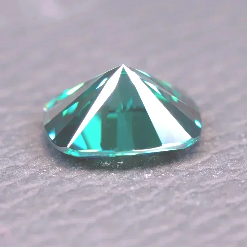 

Moissanite Stone Natural Emerald Green Color Rectangle Cushion Cut DIY Ring Necklace Earrings Main Materials with Certificate