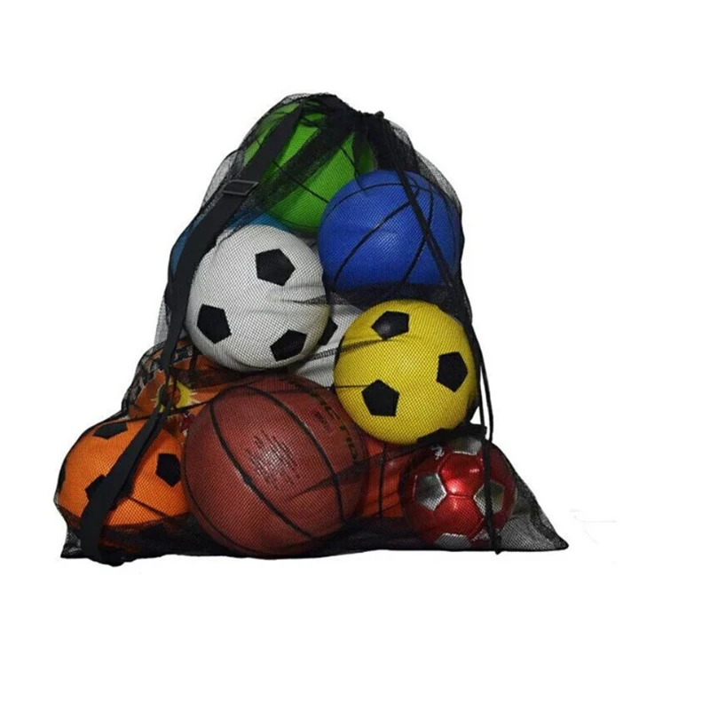 Large Capacity Football Basketball Volleyball Mesh Bag For Storing Basketball, Volleyball, Baseball And Swimming Equipment