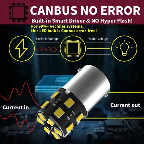 2pcs LED Reverse Light Bulb Lamp P21W BA15S Canbus For VW Passat B5 B5.5 B6 Golf mk3 mk4 mk5 mk6 3 4 5 6 Polo 6n 6r 9n Touran 8 best sales mk3 golf - №2