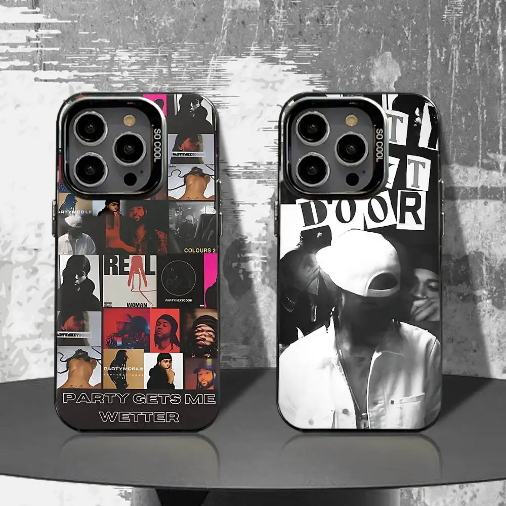 

P-PARTYNEXTDOOR Phone Case For iPhone 16,15,14,13,12,11,Pro,XS,Max,Plus,Mini,SE4,E Black Matte Shockproof Cover