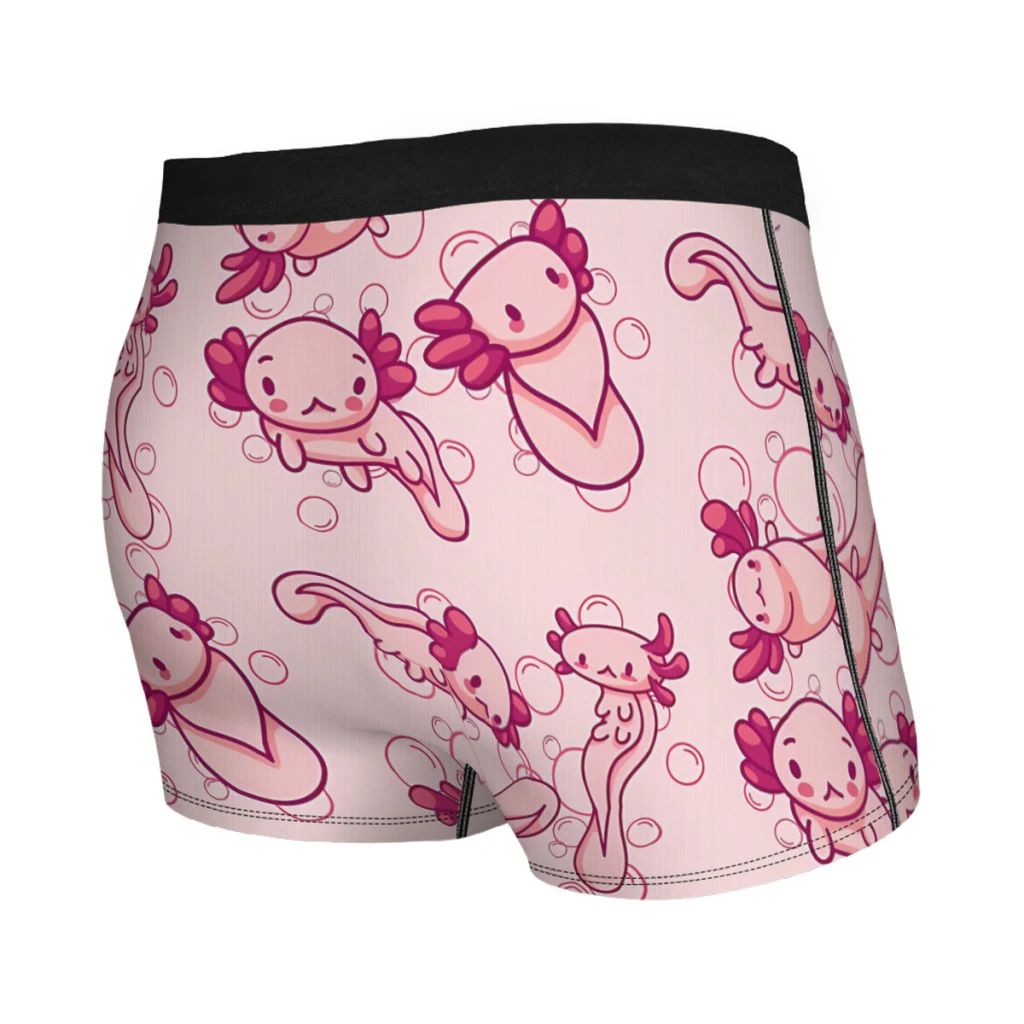Kawaii Babies Cute Pink PatternAxolotl Underpants Breathbale Panties Male Underwear Comfortable Shorts Boxer