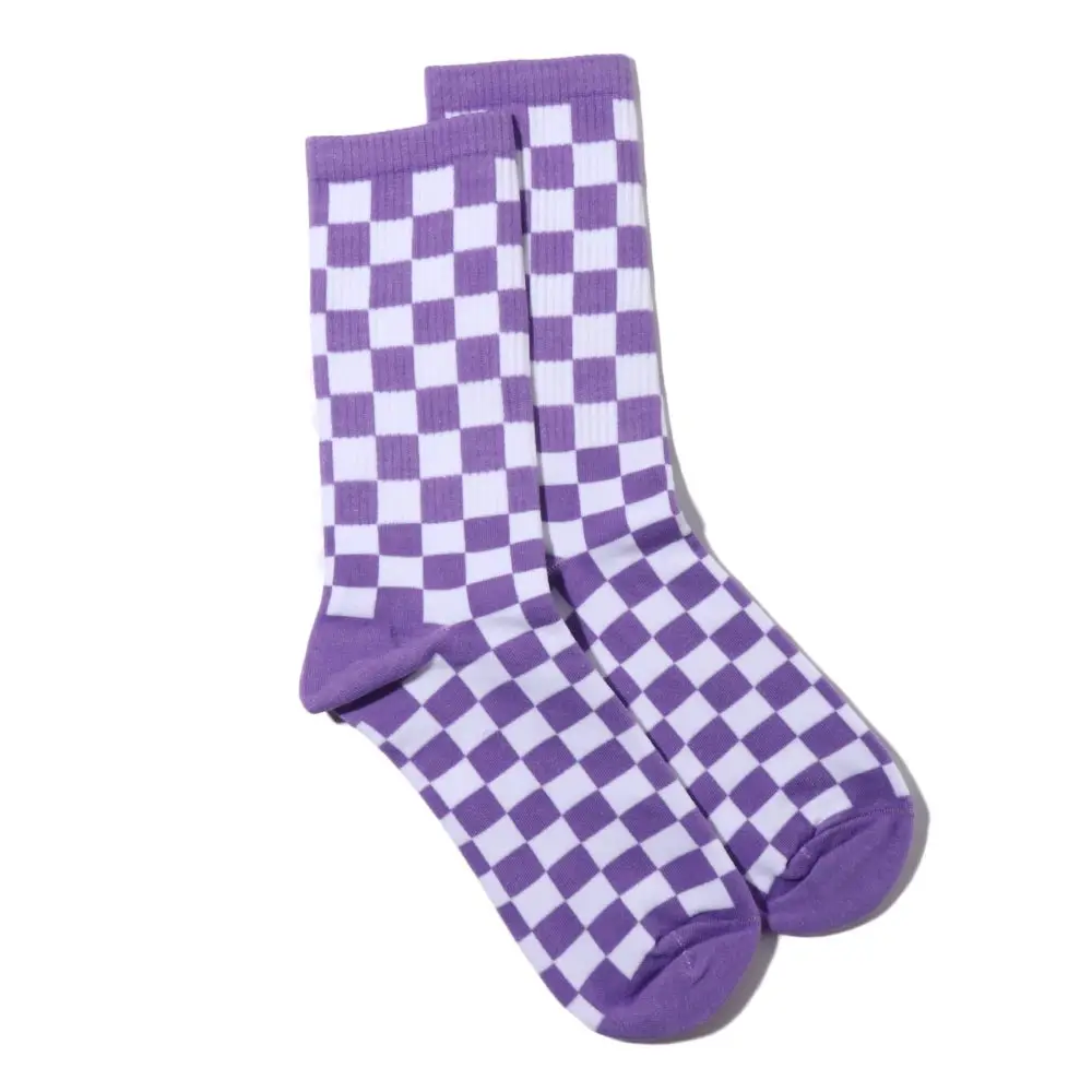 

Harajuku Hip Hop Male Sports Cotton Skateboard Checkered Socks Women Hosiery Korean Style Socks Middle Tube Socks