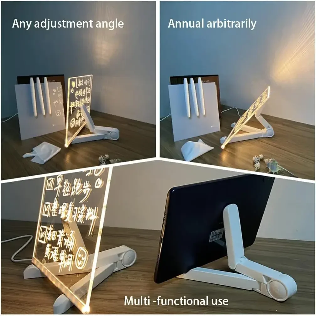 Персонализированная светодиодная лампа, акриловая доска для заметок, стираемая USB детская доска для рисования, ночник для спальни, подарок на день рождения для ребенка