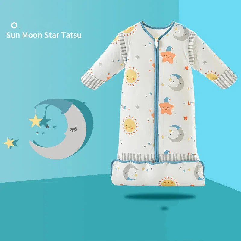 Cartoon Animal Baby Sleeping Bag Newborn Baby Anti-shock Sleeping Bag Pajamas Baby Pajamas Light Zipper Crawling Suit Anti-kick