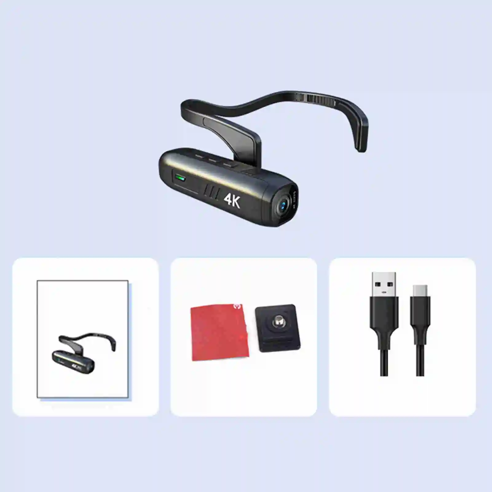 Wearable Video Camera 4k Head Mounted Camera 4K 30FPS Anti Shake and 120° Wide Angle Lens Video Camera Video Camera Camcorder