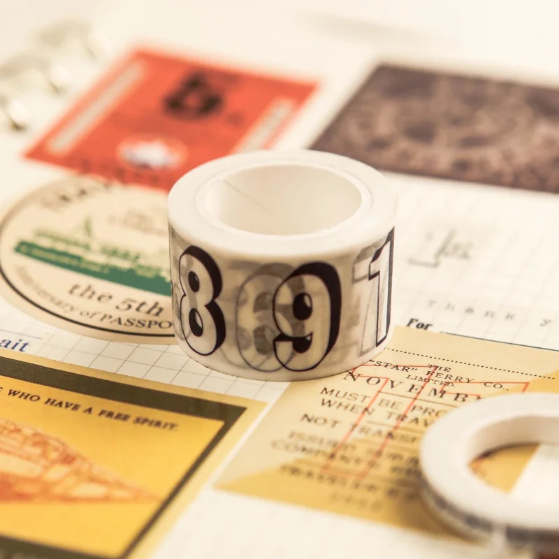 Custom Multifunctional Digital Tape Journal Album Diary Decoration Label Stickers Collage Gold Foil Washi Tape