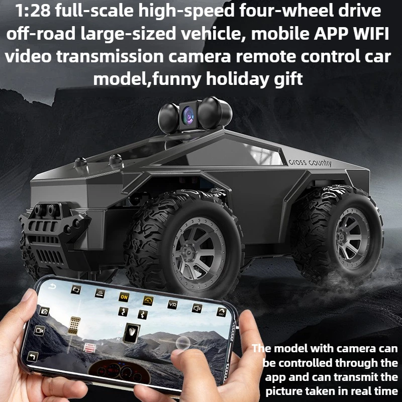 

Kawaii Toy Car Gift-1:28 Full-scale High-speed 4WD Rc Truck,WIFI APP HD Camera Off-road Mini Rc Cars,Monster Truck,Toys for Boys