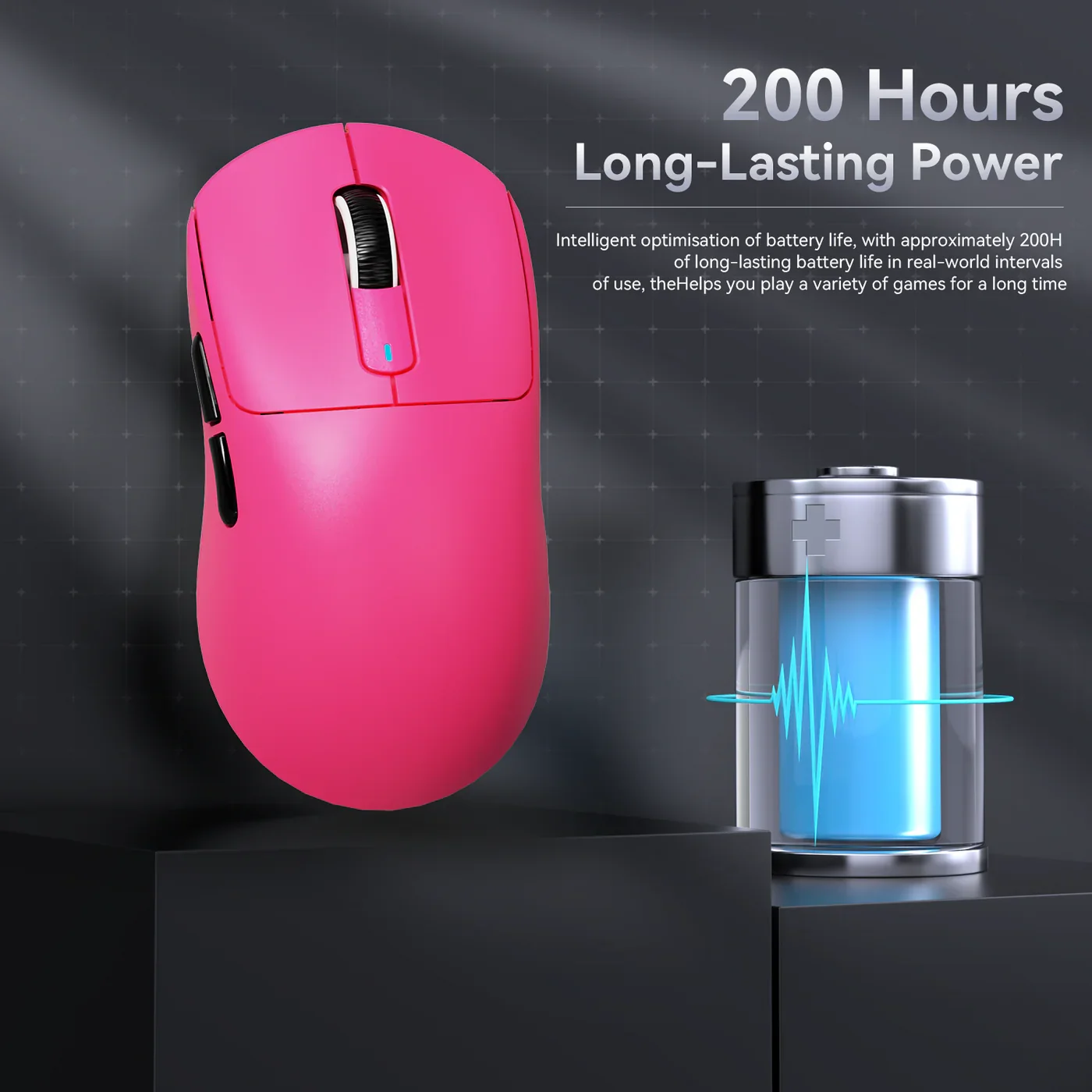 ماوس ألعاب لاسلكي ATTACK SHARK X3 49g خفيف الوزن للغاية، 26K DPI PAW3395، بطارية 200 ساعة، بلوتوث ثلاثي الوضع، قابل للبرمجة