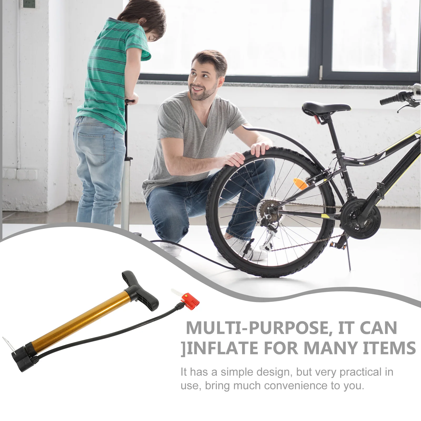 المدمجة المحمولة ارتفاع ضغط دراجة الإطارات مضخة القدم نافخة للدراجات النارية الكرة سبيكة البلاستيك خفيفة الوزن دائم مضخة الهواء