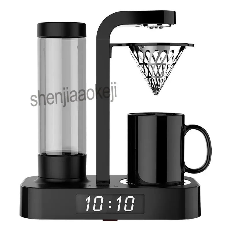 1pc Household Coffee Machine Clock Automatic American  Drip Office Mini Coffee Pot Machine Hand Punch Coffee Machine 220v 600w