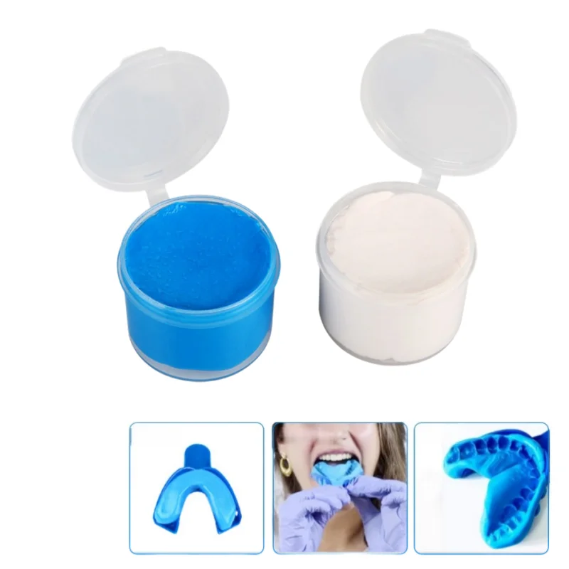 

2pcs Silicone Dental Impression Material Tray and Extraction Impression Dual Component Plastic Cup Pack Dentistry Lab Supplies
