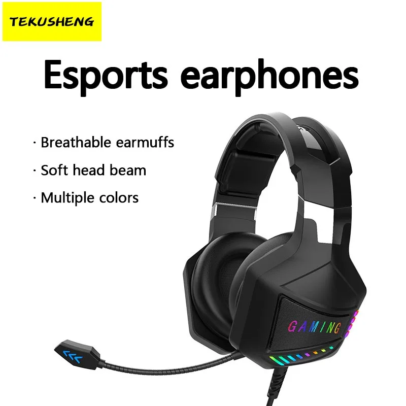 

TEKUSHENG K902Headphones 3.5mm Wired Gaming Headset Earphones Music For PS4 Play Station 4 Game PC Chat computer With Microphone