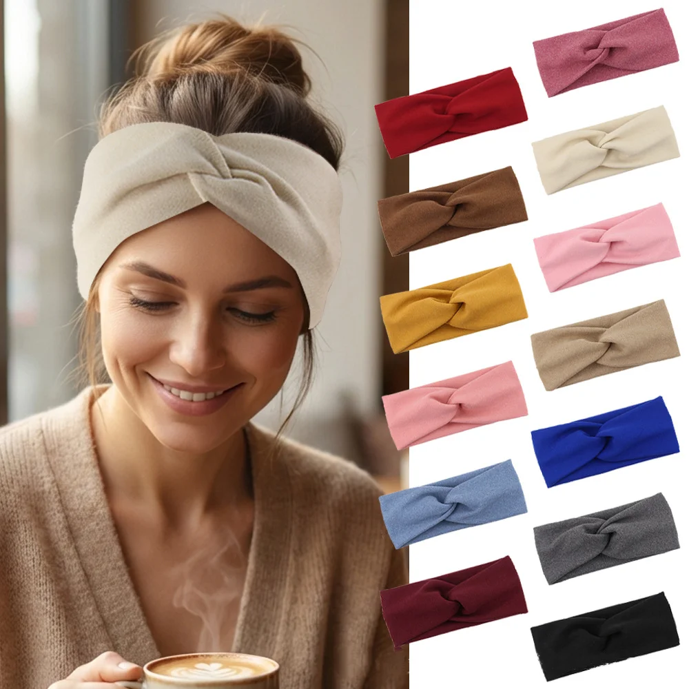 Classic European And American Sports Headbands Fashion Cross Makeup Hair Bands Facial Washing Hair Wraps For Women
