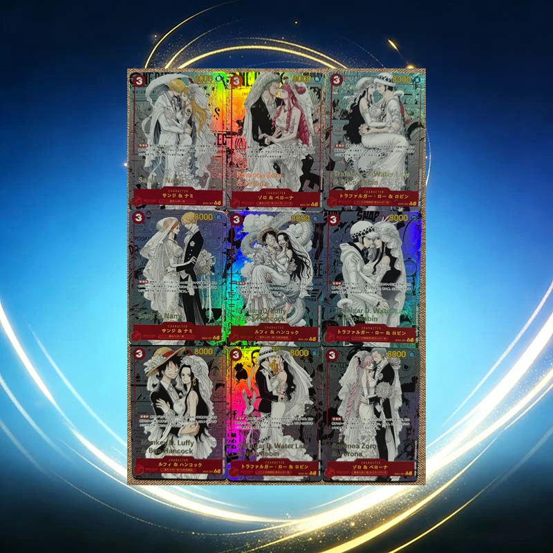 Anime One Piece Diy Homemade Refracted Laser Color Flash Cards Nami Nico Robin Boa Hancock Yamato Uta Vivi Collection Cards view 4