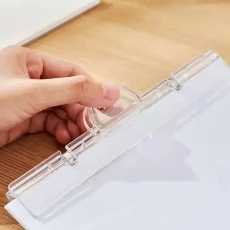 Acrylic Transparent Clip Stationery Folder Paper Clip Blackboard Book Clip A4 Whiteboard Strong Magnetic Clamp File Folder