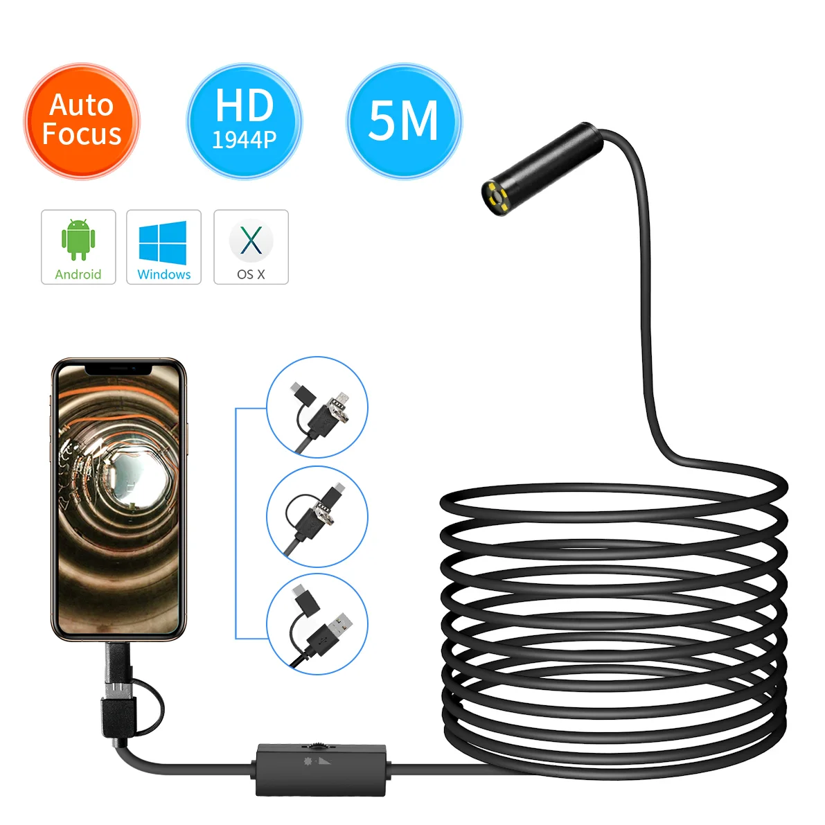 

Autofocus endoscopic borescope equipment 5mp endoscope industrial automobile air conditioning evaporator borescope