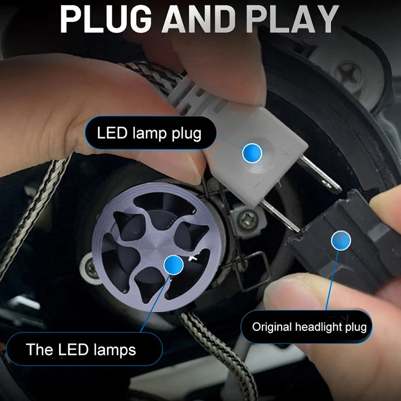 Lampu Depan LED Dualvision H7 20000LM 120W CSP H4 H11 H1 H8 H9 9005 9006 HB3 HB4 4300K 6500K 8000K Lampu Kabut Lampu Mobil 12V Mini