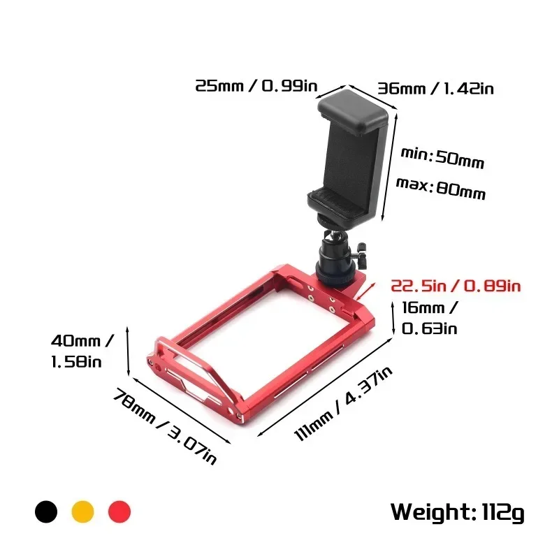 Metall-Senderschutzrahmen und Telefonhalter YA-0711BK für Flysky Noble NB4 / NB4 Pro / NB4