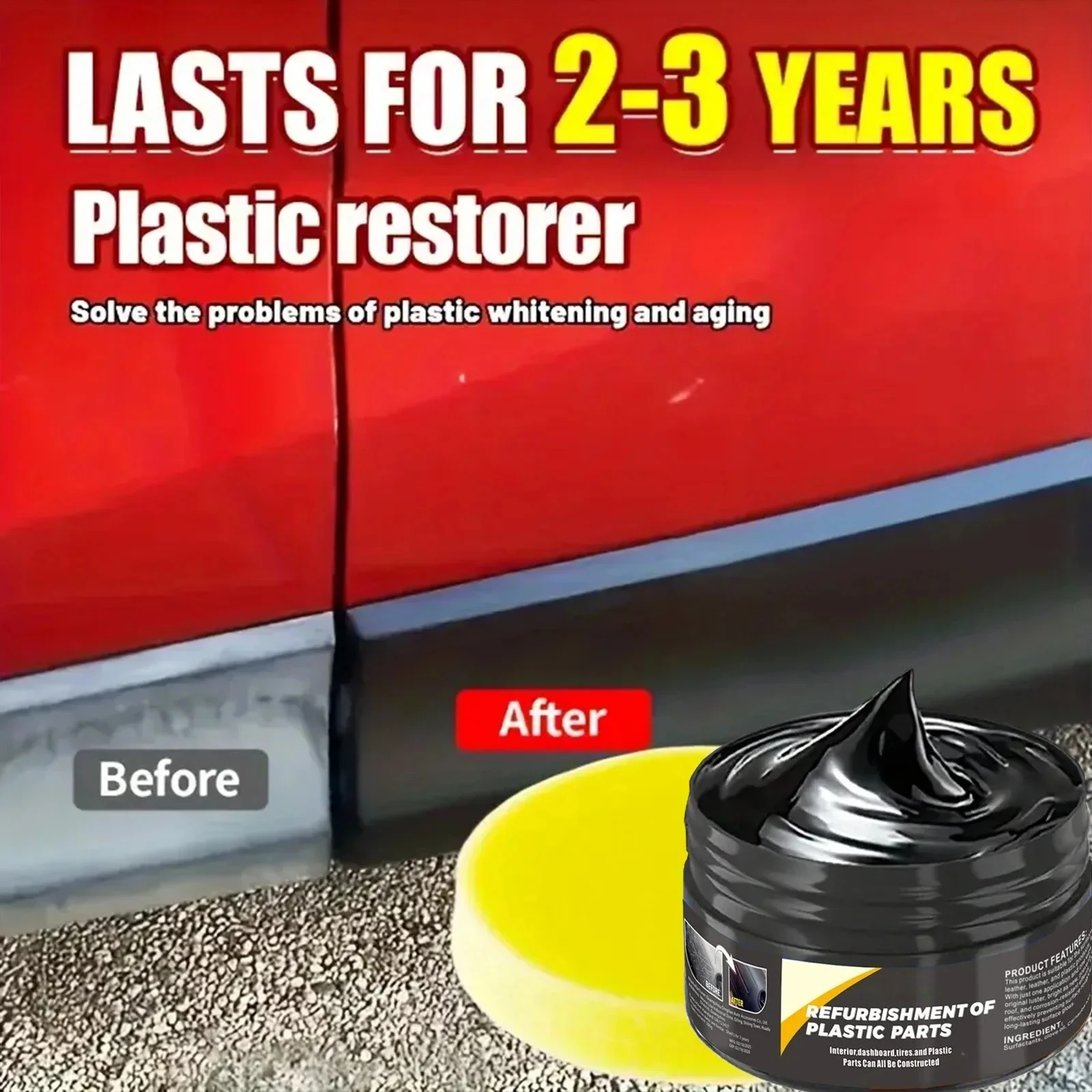 Car Interior Renewal Wax Plastic Parts Restorer Leather Gloss Agent Nano Crystal Coating Removes Scratches Yellowing Repair