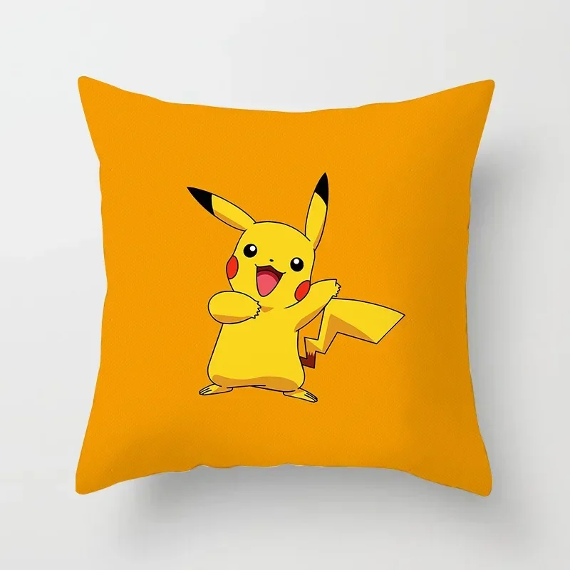 Anime Pokemon Pikachu Kissenbezüge Deko-Spielzeug für Zuhause Büro Sofa Cartoon Charizard Actionfigur Quadratische Kissenhüllen Spielzeug Geschenk