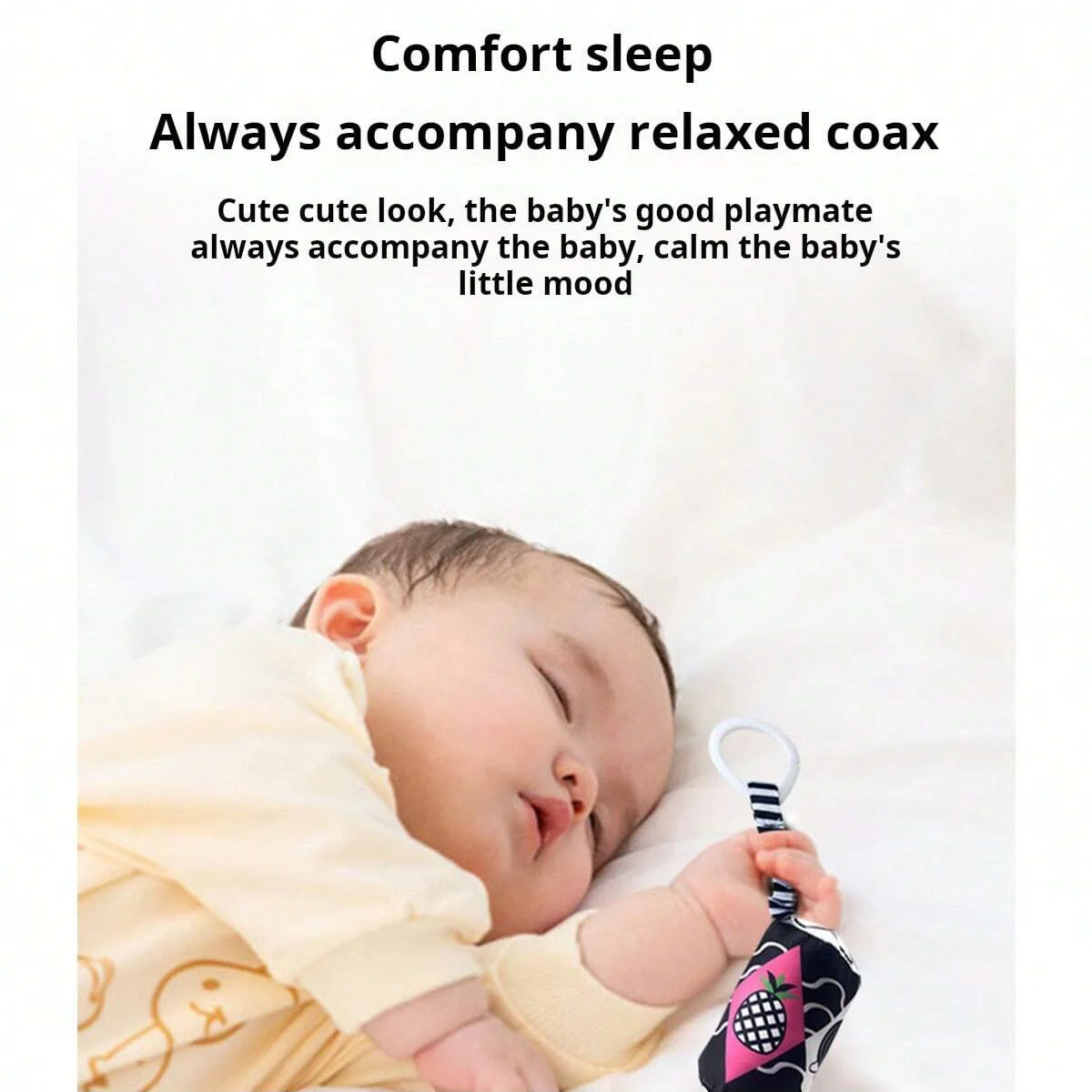 ของเล่นโมบายเด็ก 4 รูปทรง ลูกบาศก์ ทรงกระบอก สามเหลี่ยม สีดำขาว ของเล่นมอนเตสซอรี่สำหรับเตียงเด็ก กระตุ้นประสาทสัมผัสสำหรับทารกแรกเกิด ของขวัญสำหรับเด็กแรกเกิด