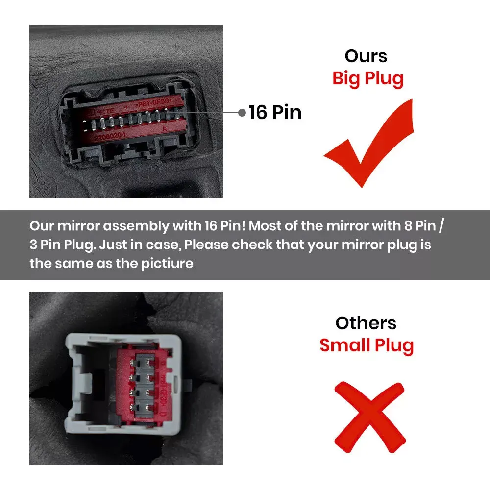 18 دبابيس مرآة الرؤية الخلفية الجمعية لفورد F150 2015-2020 النسخة الأمريكية قوة أضعاف الذاكرة البركة ضوء الجانب مرآة اكسسوارات السيارات