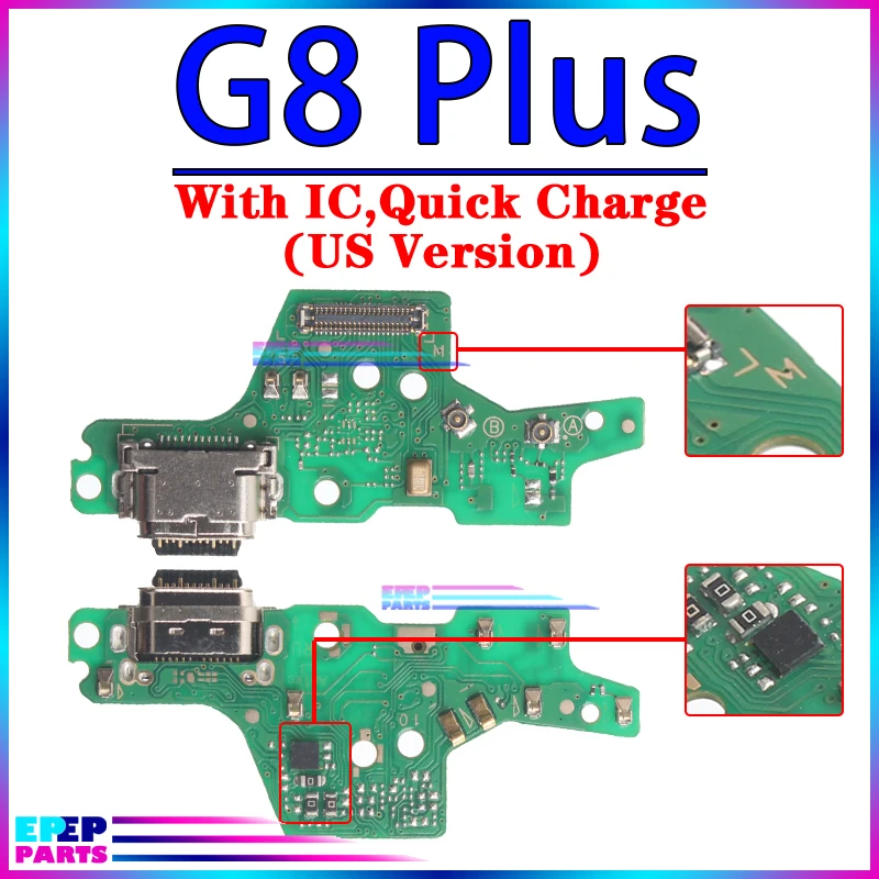 Usb Dock Charger for Motorola Moto G6 G7 G8 Power Plus Play Lite Us Brazil Version Charging Board Module Flex Connector Ports