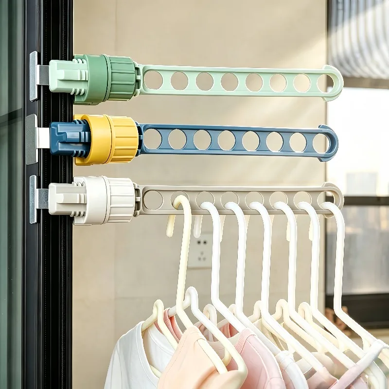 Drying Rack Window Frame Hangers Portable Hangers Indoor Window Hangers 8 Holes Drying Rack Extendable Outdoor