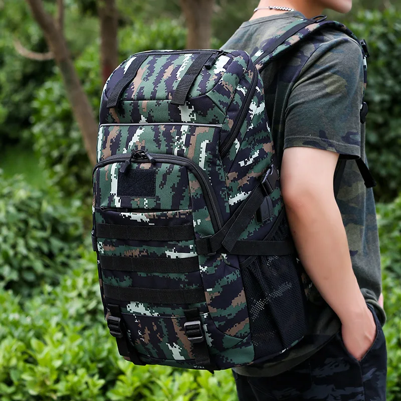 

Backpack Large Capacity Luggage Lightweight Expandable Mountaineering Bag Camouflage Tactical Bag Vertical Cycling Bag
