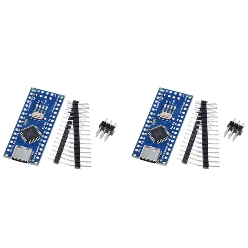 2Pcs For Type-C Nano Board V3.0 With PIN Headers Compatible With Electronics Development Board ATMEGA328P Durable