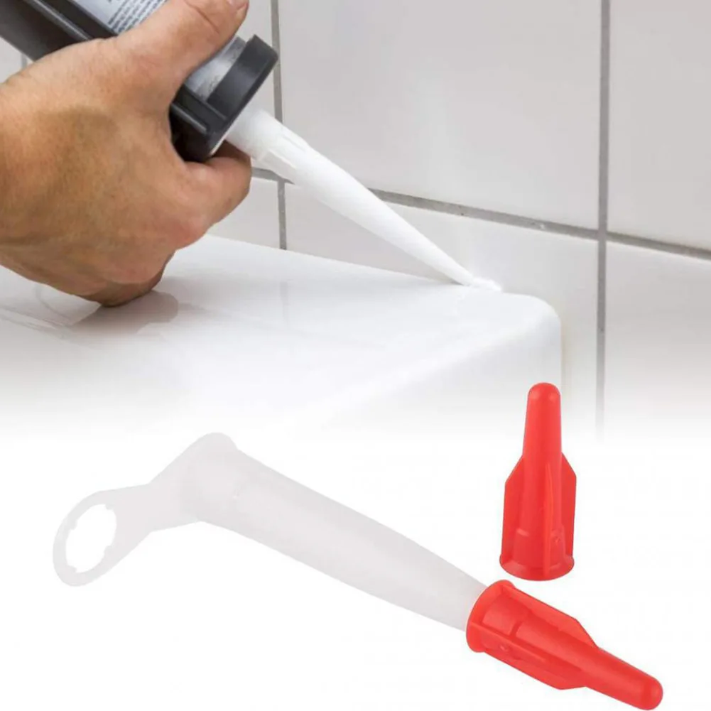 5/10pcs Nozzle Caps, Hard Rubber Gun Nozzle, for Sealing Tubes and Protecting Curing, Red Cap Nozzle, Adhesive Dispenser Accesso