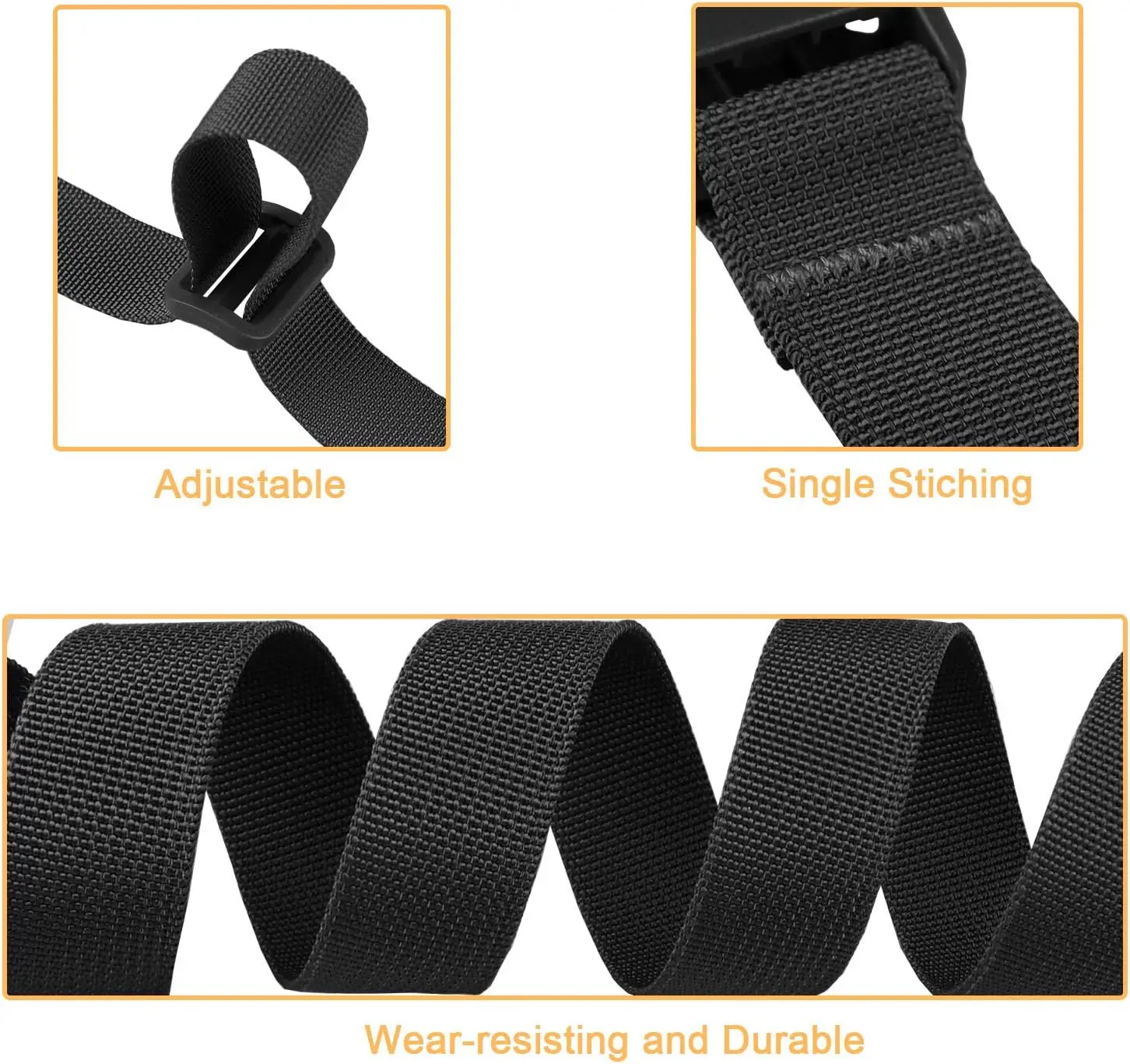 Adjustable 1-Inch Packing Straps, 24" to 100" Lengths for Secure Shipping and Storage