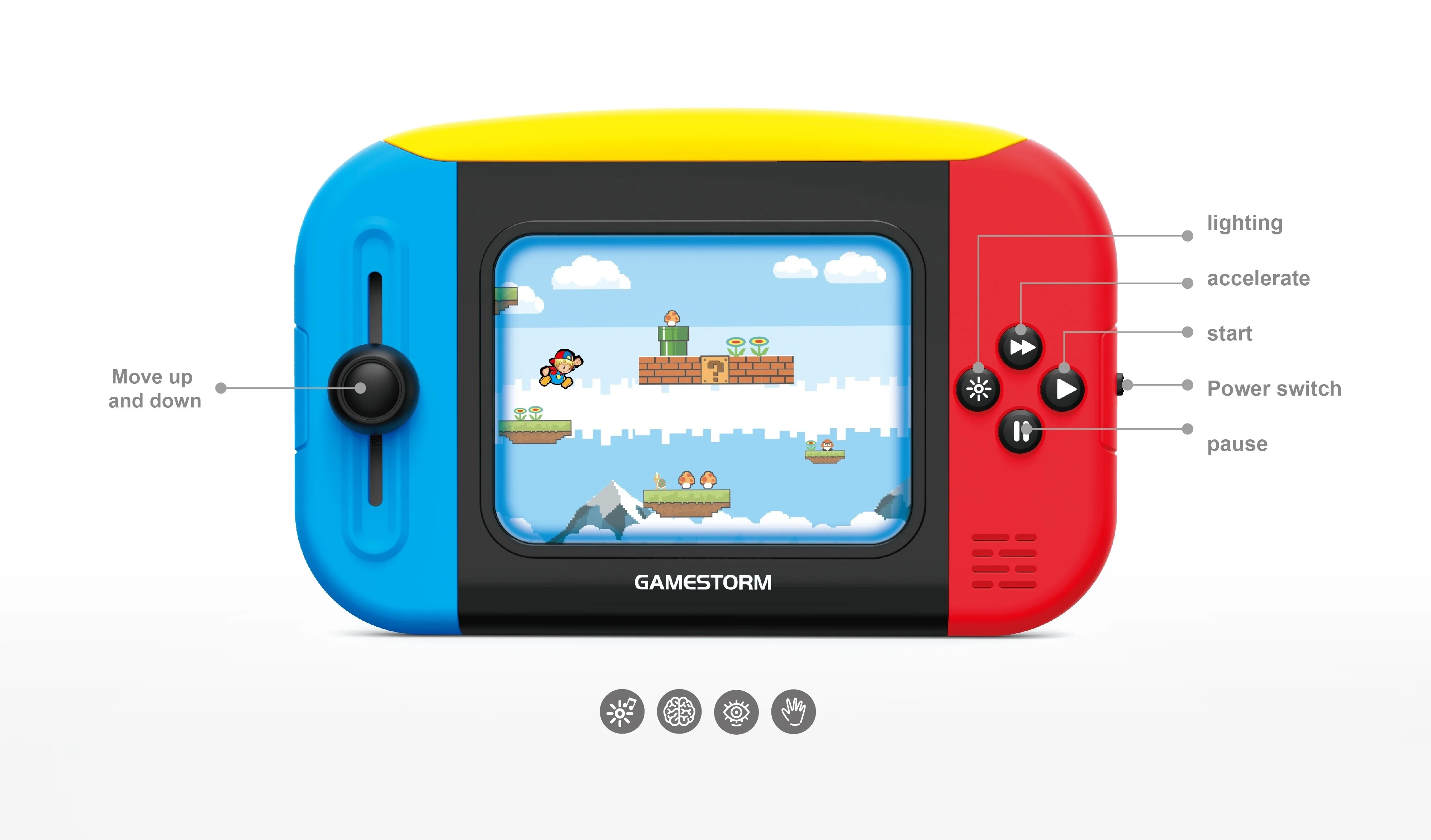 Mini console de jeu stéréo, jeu de détermination plus tard pour jouets électroniques, cadeau de joueurs portables