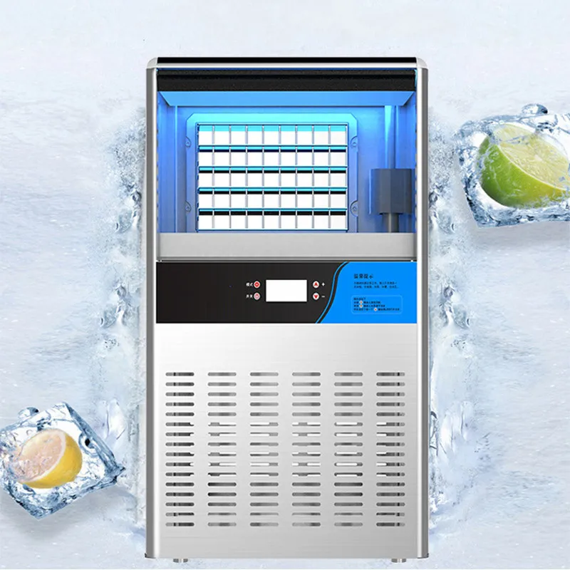 Coffee Shop Commercial Square Ice Maker Ice Block Producing Equipment For Milk Tea Shop Restaurant Bar Ice Making Machine