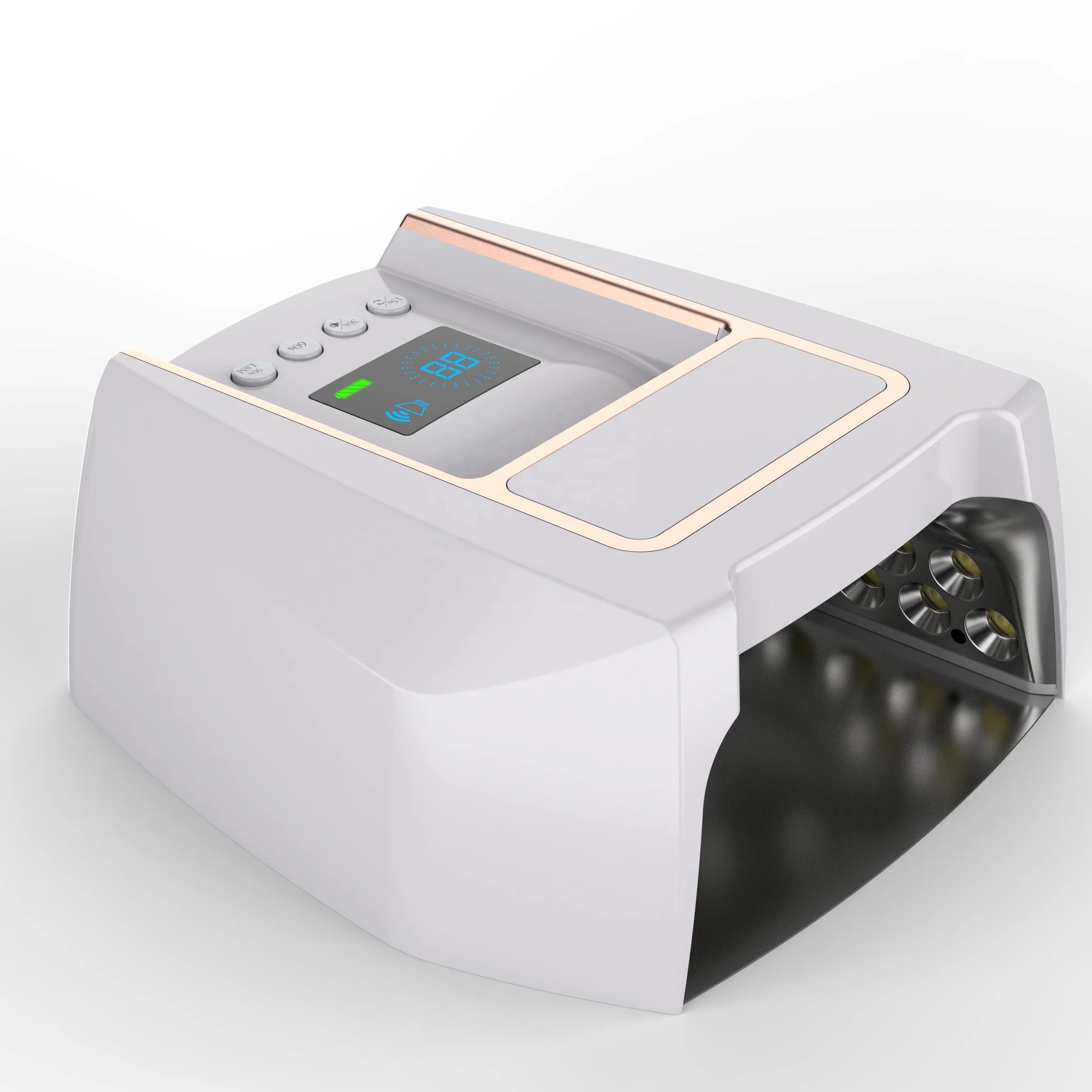 

96w New Nail Lamp with Rhinestone Nail Dryer Pedicure LED Light With Automatic Sensor 96W Wireless Gel Polish Curing Lamp