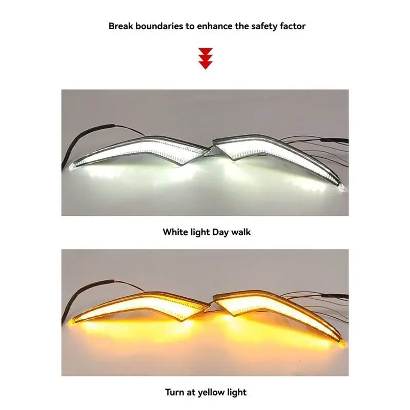 AEF2-For Toyota Corolla L/LE/XLE Hybrid Levin 2020 - 2022 Tricolor Car LED Daytime Running Light DRL Fog Lamp Accessories