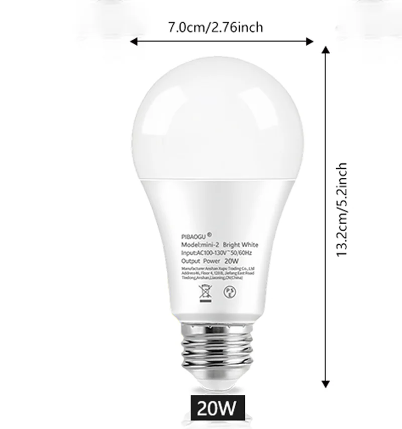 10pcs LED Bulb Lamps E26 Base AC100-130V Light Bulb 20W Real Power for Living Room Home Lampada LED Bombil