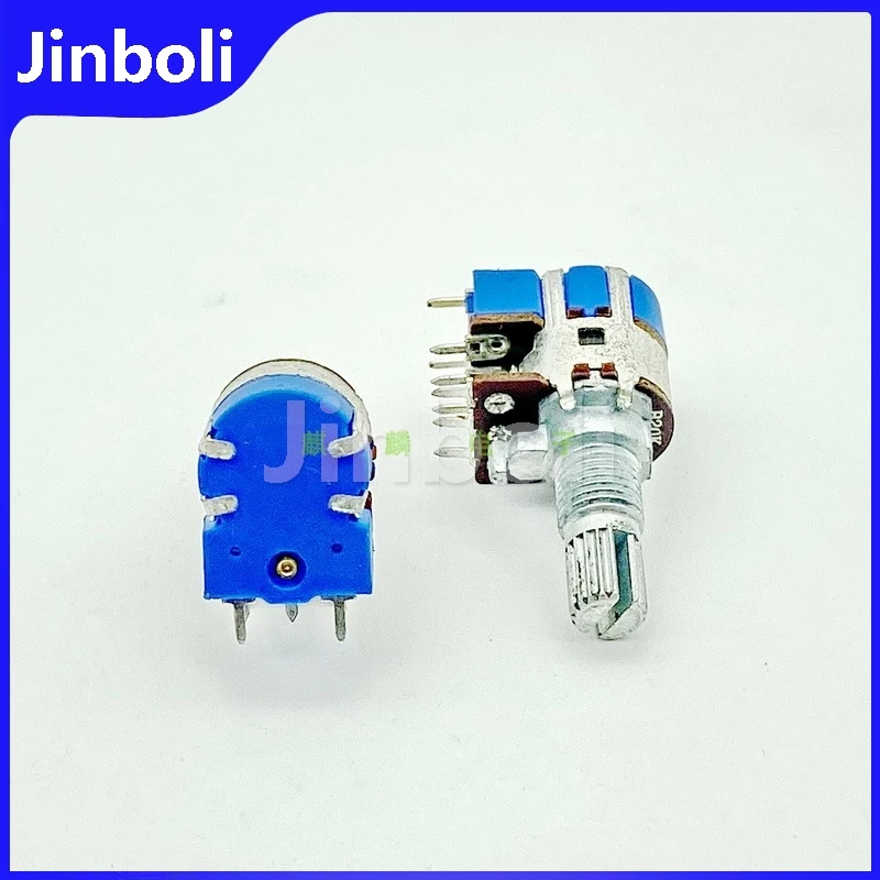 2PCS R12 Tipo Doppio Potenziometro Con Interruttore B20K Altoparlante Del Computer Interruttore Del Volume Potenziometro 15mm Lunghezza Asse