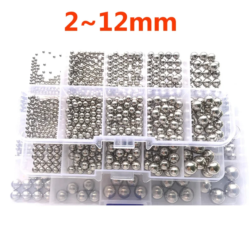 150/400/520PCS 304 Stainless Steel Solid Ball SUS Precision Bearing Steel Small Pellet Slingshot Marbles Round Smooth Slide Ball