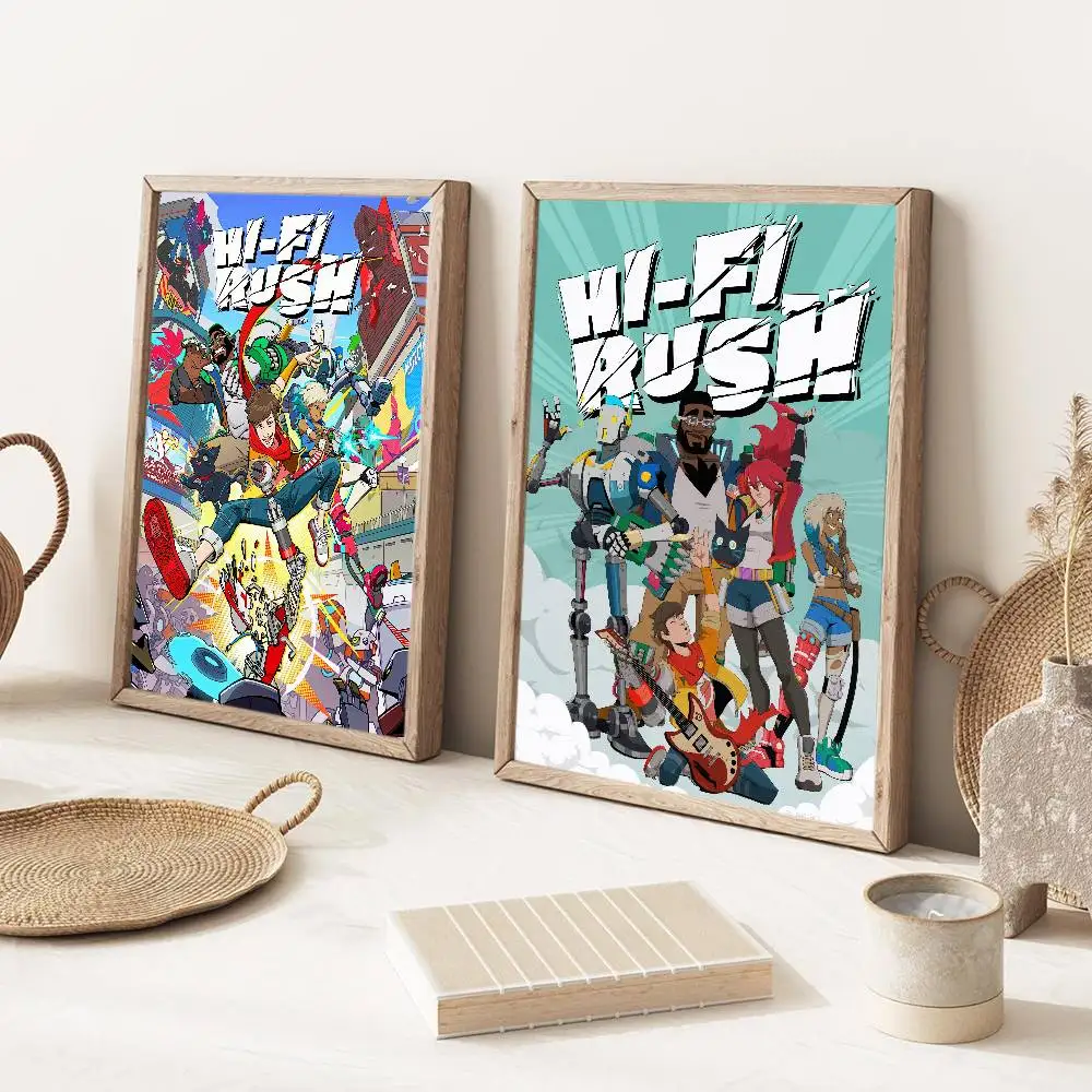 لوحات زخرفية لملصق Hi-Fi RUSH مناسبة لغرف المعيشة وغرف النوم والمكاتب والحانات