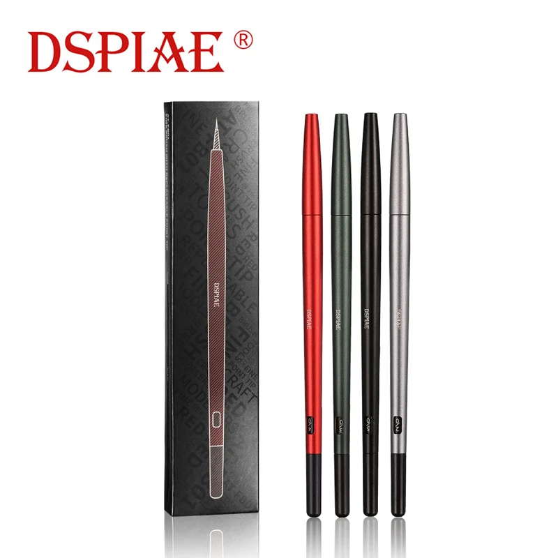DSPIAE AT-FB Series Aluminum Alloy Modeling Brush Interchangeable Tip Face Pen Fine Pointed Brush Coloring Pen Set Craft Tools