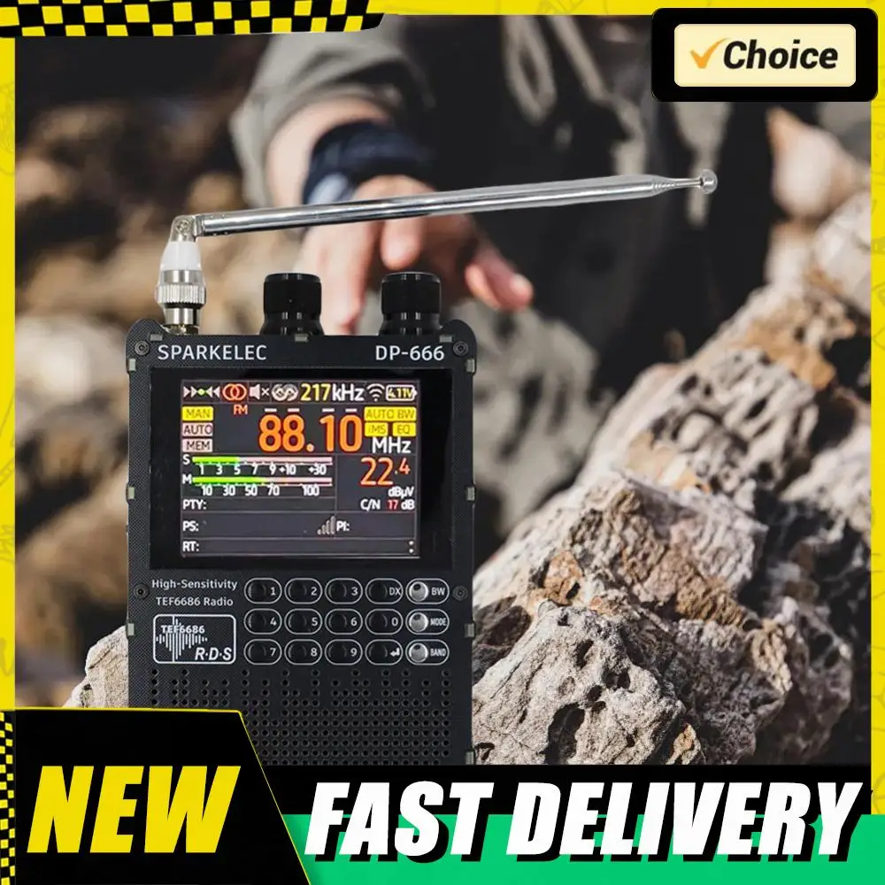 

DP-666 TEF6686 Радио DSP Полнодиапазонное портативное радио с ЖК-дисплеем Высокочувствительный DSP-приемник