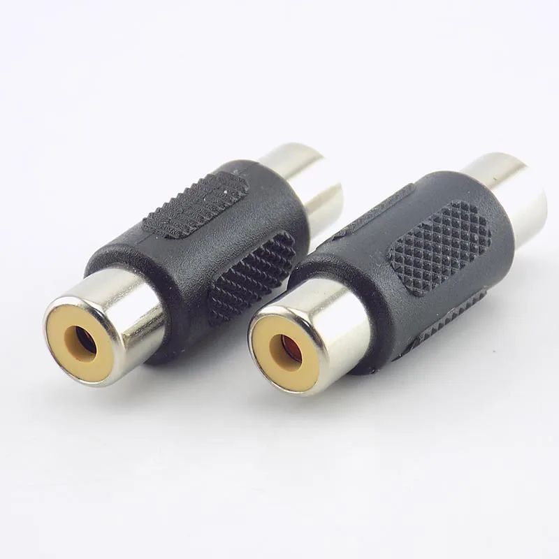 2/5Pcs CCTV RCA Female to RCA Female Coupler Connectors Audio Video Av Cable Jack Plug Adapter Plug For Cctv Camera System C6