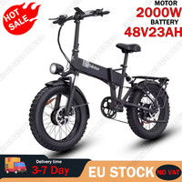 H20 pro E-bike 2000W Dual motor 48V23AH Lithium Battery Electric Bicycle Folding 20*4.0-inch Fat Tire Snow Aldult Electric Bike