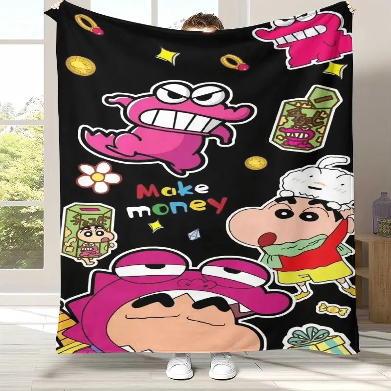 Cute C-Crayon Shin-chans Cartoon Soft Flannel Throw Blanket,Cozy Blanket for Bed,Sofa,Living Room,Picnic,Home Decor,Gift Kids