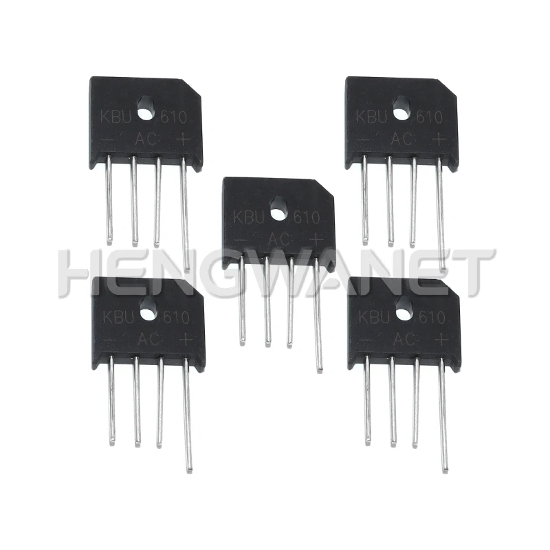 5PCS KBU606 KBU608 KBU610 KBU808 KBU810 KBU1510 KBU2510 KBU3510 Flat Rectifier Bridge Diode Bridge Rectifier