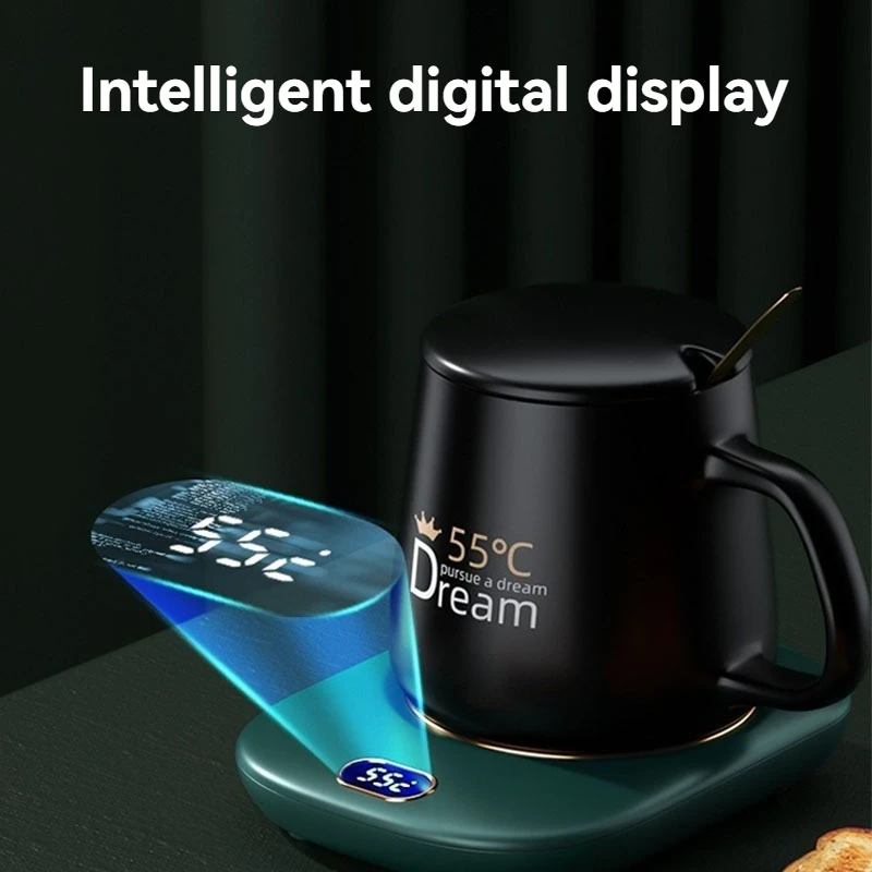 Smart Heating Pad USB Charging Three Model Levels Cup Warmer 55°C Constant Temperature Heated Cup Mat with Digital Display touch